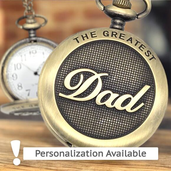 Greatest Dad Pocket Watch - Gift for Father’s Day, Birthday, or Christmas - Picture 1 of 10
